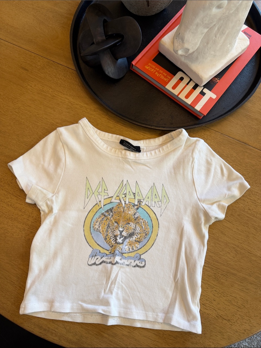 Cotton On White Def Leppard Graphic Tee